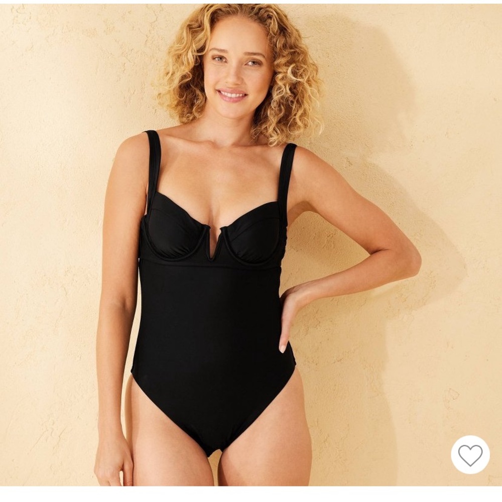 Shade & Shore Women's High Leg Med Coverage Underwire One Piece Suit Large NWT - Picture 6 of 11